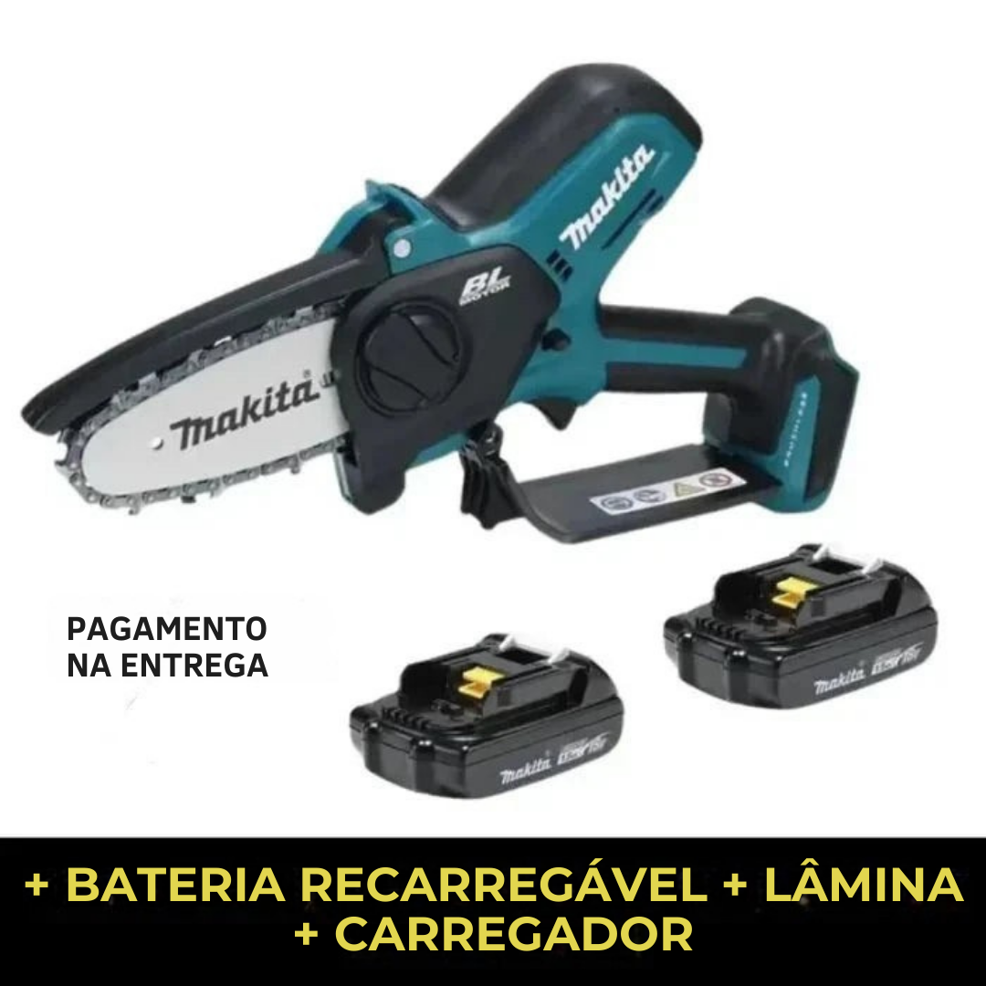 Motosserra sem fio Makita™ original, duas baterias + presentes